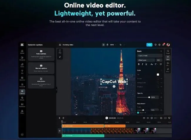 Free Online Video Editor  Easy to Create Videos Online - CapCut
